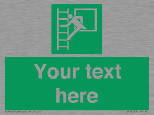 Custom Emergency Escape Ladder Sign